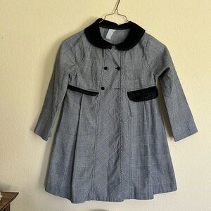 Black & gray jacket size 9-10 with a bonnet/beret hat